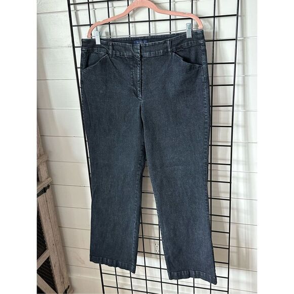 Talbots Heritage Straight Leg Denim Jeans 16 Black - Picture 5 of 14